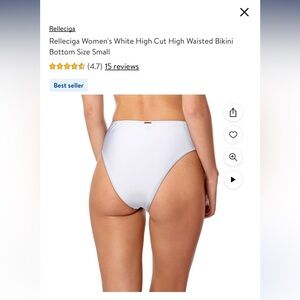 NWT Relleciga White Swim Bottoms